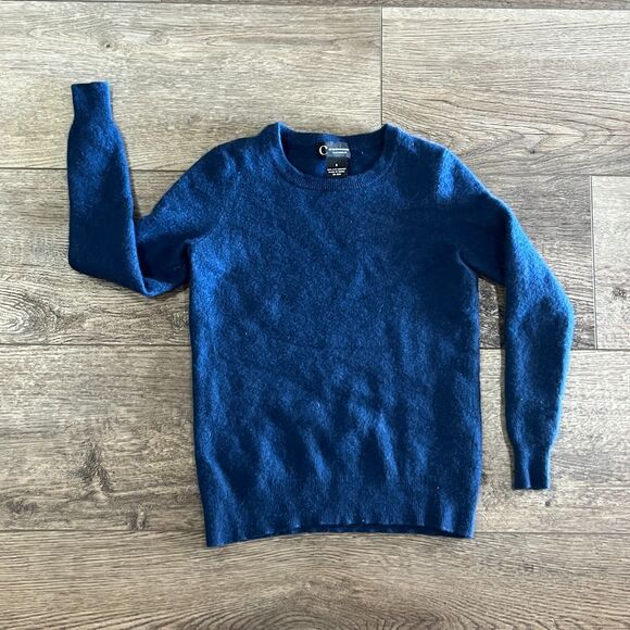 C by Bloomingdales Cashmere Navy Blue Sweater - Youth Small